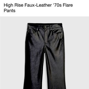 Gap High Rise 70’s flare faux leather pants
